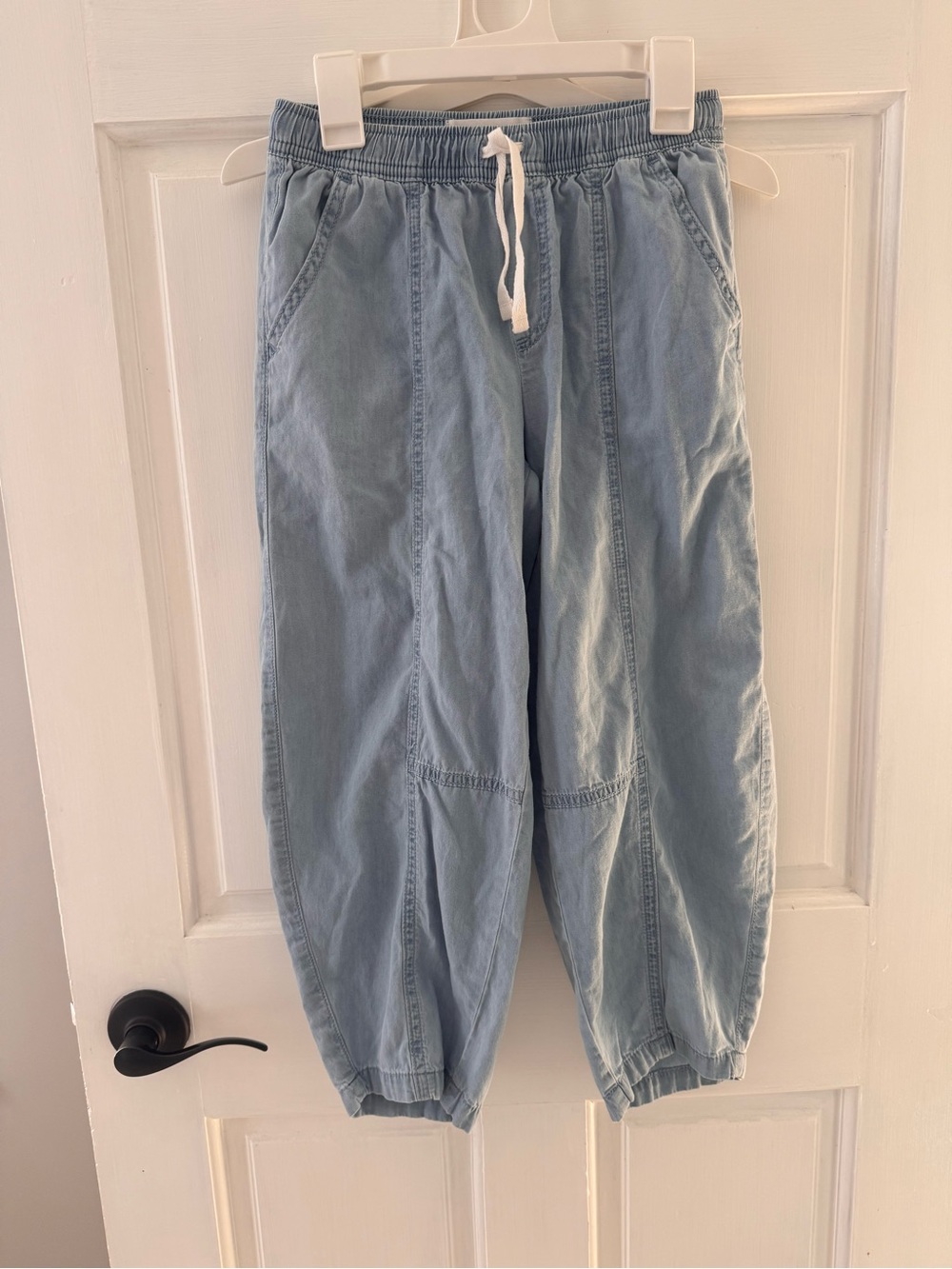 Light Blue Kids Drawstring barrel Pa